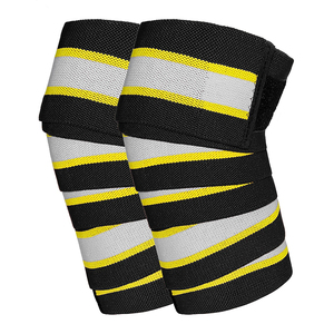 Rodillera antideslizante suave transpirable de algodón con logotipo personalizado, cómodo soporte de compresión para gimnasio y levantamiento de pesas con color personalizado - Product Image 1