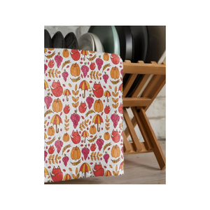 Serviette de cuisine moderne 100% coton brodé Jacquard GOTS approuvé 520GSM Ultra absorbant séchage rapide résistant aux taches - Product Image 6