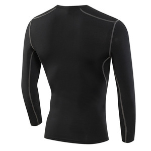 Cheap Polyester Spandex High Elastic Quick Dry Gym Fitness Running Training Custom logo Sports Men's <b>Tight</b> Long Sleeve <b>T</b>-<b>shirts</b> - Product Image 4