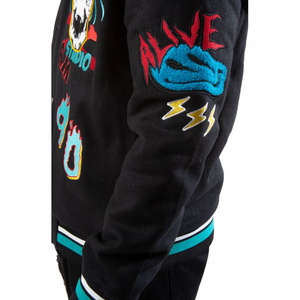Veste de baseball personnalisée pour homme avec patchs d'hiver, broderie chenille de haute qualité, coque en polyester respirante - Product Image 6