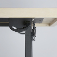 Table à manger pliante moderne pour l'extérieur, structure en fer et acier, panneau MDF pliable, utilisation en parc, origine Vietnam, bureau, salon