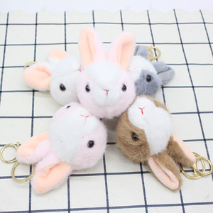<span class=keywords><strong>Porte</strong></span>-clés <span class=keywords><strong>Lapin</strong></span> Mignon et Doux en Fausse Fourrure, Breloque Tête <span class=keywords><strong>de</strong></span> <span class=keywords><strong>Lapin</strong></span> pour Sac et Voiture, Support Pompon - Product Image 1