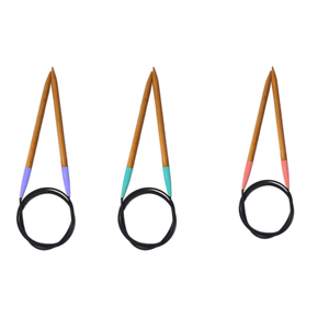 Ensemble d'aiguilles à tricoter circulaires de 32 pouces pour fil peigné Ensemble cadeau avec logo personnalisé avec câble en nylon Rundpinde Strikkepinde Needlework - Product Image 1