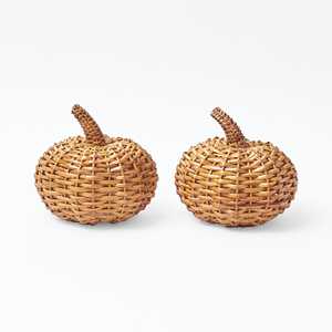 TienPhong Wholesale New Arrival Customize Natural Rattan Pumpkin Family - Handcrafted Woodland <b>Decor</b> for Home & <b>Table</b> Settings - Product Image 2