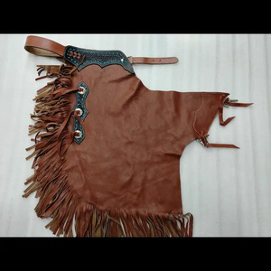 Chinks / Chaps en cuir Western Softy de qualité supérieure Équipement d'équitation Bull & Trail Protection des jambes de rodéo durable et confortable - Product Image 4