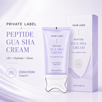 Crème hydratante pour le visage et le cou, crème de massage Gua Sha, crème éclatante, fabricant de produits de soin de la peau, OEM ODM PDRN Peptide