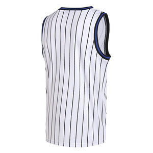 Maillots de basket-ball en tissu polyester à mailles avec motif imprimé à rayures, débardeurs de sport athlétique, vêtements de sport pour l'entraînement, maillots de basket-ball - Product Image 2