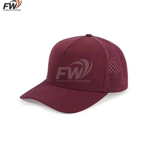 Gorra de Béisbol Deportiva Personalizada con Logotipo de Goma, 5 Paneles, Perforaciones Cortadas con Láser, Impermeable, de Secado Rápido, Estilo Dad Hat - Product Image 2