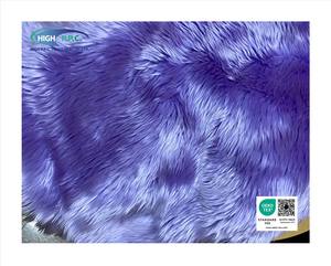 Nouvelle fourrure synthétique à poils longs 100 % acrylique, poids moyen, couleur violet pastel, style uni, effet boa - Product Image 6