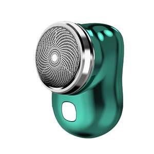 Afeitadora Eléctrica Portátil Recargable por USB para Hombre, Mini Afeitadora de Una Sola Cuchilla, Lavable, Tamaño de Bolsillo, Verde, para Casa, Auto y Viajes - Product Image 3