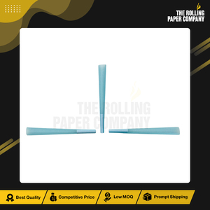 Best Buy Vente en gros Fourniture en quantité Papier organique de couleur bleue de qualité supérieure avec impression personnalisée de cônes pré-roulés 83/26MM - Product Image 5