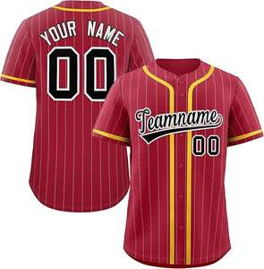 Maillot de baseball professionnel personnalisé pour hommes grande taille vêtements de sport respirants avec broderie imprimée techniques pour les matchs - Product Image 1