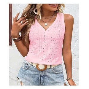 Luxury Women's Tank Top Solid Color 100% Cotton Casual Style Best Selling From Bangladesh Factory High Quality at Factory Price - Product Image 3