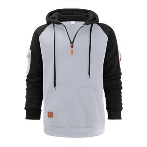 Sudadera con capucha de lana de gran tamaño para hombre, jersey de otoño e invierno, Jersey deportivo de ocio con bolsillo en el brazo con cremallera múltiple, cuello con capucha - Product Image 4