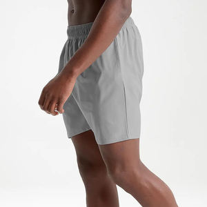 Gym Fitness Logo personnalisé hommes Sweat-shirt court Jogger vêtements de sport 100% coton prix de gros couleur gris foncé Short d'été homme 2022 - Product Image 3