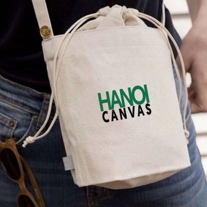 Sac fourre-tout en toile à la mode avec motif de lettre BSCI à cordon pour les déplacements et les achats Taille personnalisée Fabriqué au Vietnam - Product Image 2