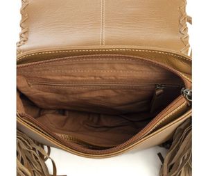 กระเป๋าถือหนังแท้สำหรับผู้หญิงกระเป๋าถือหนังคาวบอยสไตล์โบฮีเมียน - Product Image 4