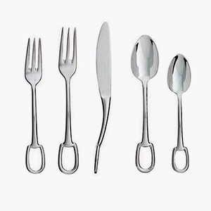 New Arrival Luxury Wedding Knife Fork Spoon <b>Flatware</b> Stainless Steel Cutlery <b>Set</b> With Black Handle - Product Image 3