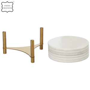 Posavasos de mármol de cerámica blanca de la mejor calidad, para servir bebidas plan personalizado, uso clásico en el hogar y la Oficina, alfombrillas y almohadillas de mármol en blanco de calidad - Product Image 4