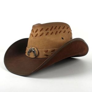 Chapeau en cuir pour homme chapeau en cuir véritable classique de la mode meilleure qualité Logo personnalisé conception de couleur personnalisée - Product Image 6