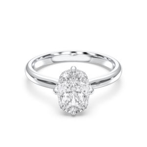 2.13 Carat E-F/VVS-VS Moissanite Diamond Solitaire Engagement <b>Ring</b> Cushion & Round Cut Prong <b>Set</b> in Platinum <b>for</b> <b>Women</b> - Product Image 1