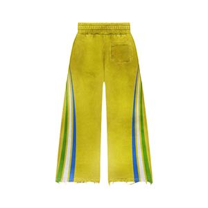 Venta superior Hombres Lavado con ácido Zip Up Sudadera con capucha y cintura elástica Pantalones acampanados Panel DE TRABAJO Parches bordados personalizados Chándales Ropa de invierno - Product Image 5