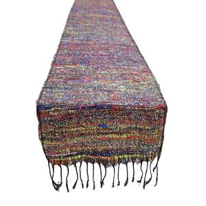 Premium Quality Cotton Banana <b>Table</b> <b>Runner</b> 15 X 74 Inches Multicolour Woven <b>Table</b> <b>Runner</b> with Fringes for Everyday Home Use - Product Image 1