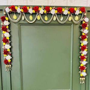 Rose Toran Indian Wedding Decor Puerta delantera colgante para festivales y fiestas Home Event Decor - Product Image 3