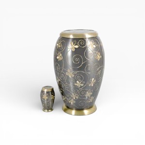 <b>Light</b> Blue <b>Butterfly</b> Cremation Urn with Soft Gradient Finish and Gold Accent for Memorial Tribute - Product Image 4