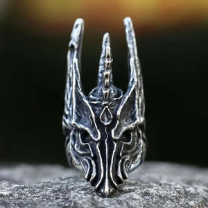 Seigneur Des Anneaux Sauron <b>Ring</b> Christian Jewelry with <b>Cross</b> Pattern for Gift - Product Image 2