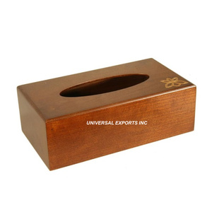 Caja de pañuelos cuadrada de madera, soporte de pañuelos de diseñador hecho a mano de buena calidad, caja de pañuelos elegante clásica - Product Image 2