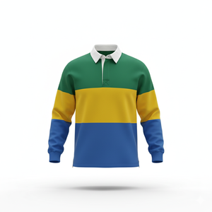 Hombres Casual Rugby Pullover Top Retro Color Block Polo Streetwear - Product Image 4