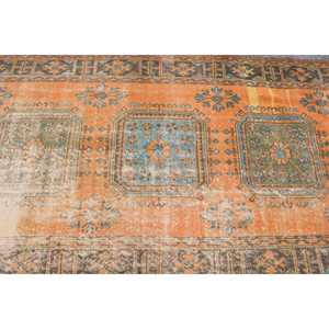 พรมขนาด 4.1x11.2 ฟุต, พรมตุรกี, พรมโมร็อกโกขนสัตว์สีส้มวินเทจ - Product Image 5