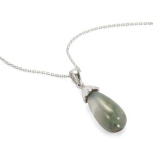 Pendentif Aquaprase en argent sterling plaqué rhodium 14 carats - Product Image 1