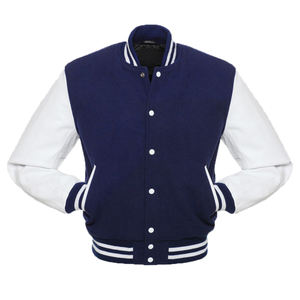 Venta al por mayor de chaqueta de invierno de los hombres de pie de cuello alto de cuero Letterman Varsity chaquetas de gran tamaño varios colores - Product Image 3