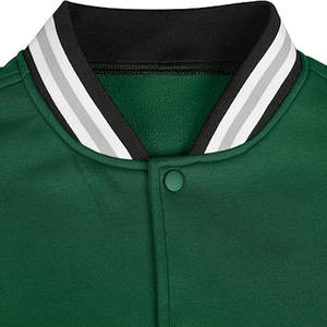 เสื้อแจ็กเก็ตผ้าพิษของผู้ชายเสื้อแจ็กเก็ตแขนเสื้อขนสัตว์สีดำและสีเทา - Product Image 5