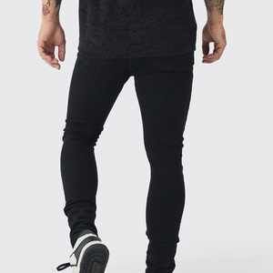 Jeans en denim délavé de haute qualité pour hommes, coupe slim, extensible, tendance, décontracté, streetwear avec pantalon décontracté tendance - Product Image 2