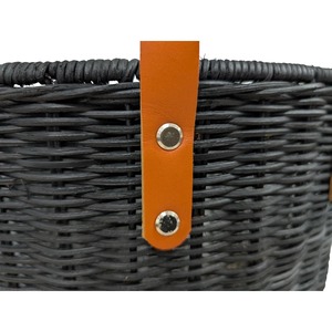 Cesta de Almacenamiento de Ratán Teñido de Negro, Hecha a Mano, Ecológica, Moderna, Rectangular, Multiusos, Hanoi - Product Image 5