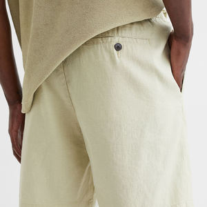 Pantalones cortos de pana de algodón Spandex de nuevo estilo de alta calidad para hombre, pantalones cortos chinos informales con logotipo bordado personalizado para hombre - Product Image 2