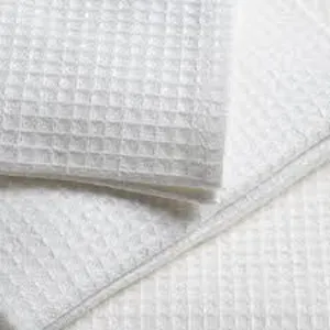Белое кухонное полотенце вафельное плетение оптом кухонное полотенце пустое белое вафельное простое кухонное полотенце