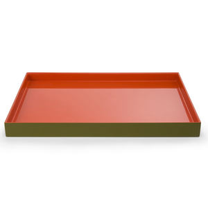 Matrimonio perfecto de diseño y funcionalidad Accesorio atemporal Decoración para el hogar Bandeja de servicio de laca rectangular - Product Image 6