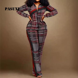 Ensemble de survêtement deux pièces pour <span class=keywords><strong>femme</strong></span> PASUXI 2026, <span class=keywords><strong>automne</strong></span>, imprimé, fermeture éclair, veste à manches longues, pantalon de jogging ample, <span class=keywords><strong>tenue</strong></span> décontractée, mode <span class=keywords><strong>automne</strong></span> - Product Image 1