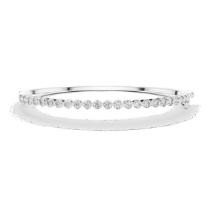 1.98 CT Lab Diamond Tennis <b>Bangle</b> Round Brilliant Cut 10KT, 14KT, 18KT <b>Gold</b> & 925 Silver <b>Rose</b>, Yellow, White <b>Gold</b> - Product Image 2