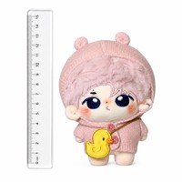 Poupée en peluche rose personnalisée Kawaii, figurine douce à collectionner avec sweat à capuche, sac en forme de canard, cadeau de présentation