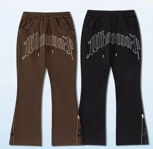 กางเกงวิ่งของผู้ชายผ้าคอตตอนปักลายตัวอักษรวินเทจโฟมพิมพ์3D คุณภาพสูงสำหรับพิมพ์พัฟ - Product Image 3
