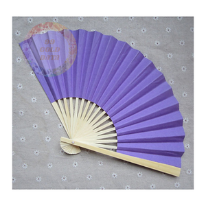 Abanico de mano de bambú Abanicos de mano de bambú Ventilador plegable de mano grande de bambú impreso personalizado para promoción - Product Image 1