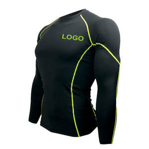 Custom Performance Rash Guard <b>Stretch</b> Lightweight Breathable Durable <b>Long</b> <b>Sleeve</b> Solid Color MMA BJJ Gym Wear - Product Image 3