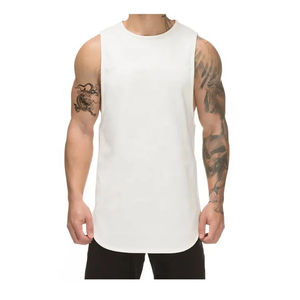 Vente en gros de gilet de gymnastique en coton personnalisé Débardeur de fitness pour homme entraînement musculation musculation - Product Image 3