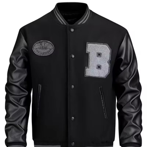 แจ็กเก็ตเบสบอลทีมตัวแทนวินเทจของผู้ชายเสื้อแจ็กเก็ตสไตล์สตรีทแวร์ขายดี - Product Image 1