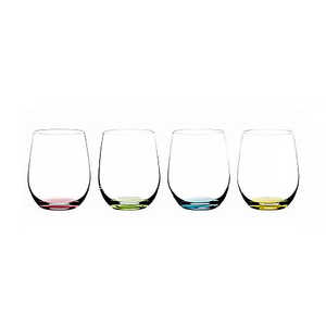 Ensemble de 4 verres à vin blanc de luxe Riedel Happy O Weinbecher avec gravure pour mariages et fêtes, en plastique et métal - Product Image 2